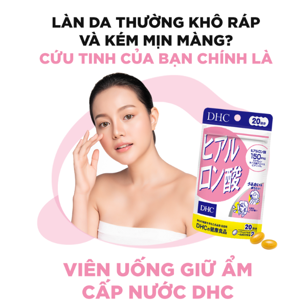 Viên Uống Cấp Nước DHC 150mg Hyaluronic Acid 20 Ngày ( 40 Viên) (1) Viên Uống Cấp Nước DHC 150mg Hyaluronic Acid 20 Ngày ( 40 Viên)